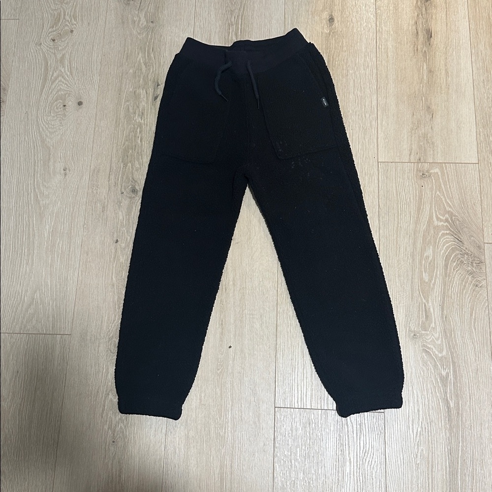Abercrombie Kids Black thick Sherpa Jogger Pants